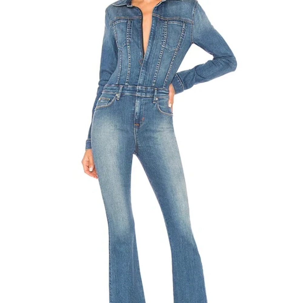 Stylish Blue Denim Jumpsuit Hudson jeans